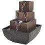 Zimmerwasserbrunnen mit Polyresin-LED-Licht von vidaXL, Brunnen und Wasserfälle - Ref: Foro24-244285, Preis: 24,20 €, Rabatt: %