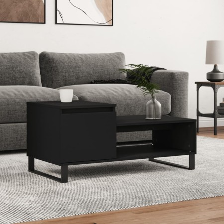 Mesa de centro madera contrachapada negro 100x50x45 cm de , Mesas de centro - Ref: Foro24-830837, Precio: 60,28 €, Descuento: %