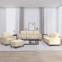 Sofagarnitur mit Kissen, 4-teilig, cremefarbener Stoff von , Sofas - Ref: Foro24-3201438, Preis: 678,57 €, Rabatt: %