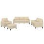 Sofagarnitur mit Kissen, 4-teilig, cremefarbener Stoff von , Sofas - Ref: Foro24-3201438, Preis: 678,57 €, Rabatt: %