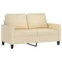 Sofa set with cushions 4 pieces cream fabric by , Sofas - Ref: Foro24-3201438, Price: 667,50 €, Discount: %