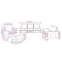 Sofa set with cushions 4 pieces cream fabric by , Sofas - Ref: Foro24-3201438, Price: 667,50 €, Discount: %