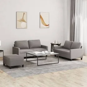 Juego de sofás con cojines 3 piezas tela gris taupe de , Sofás - Ref: Foro24-3201459, Precio: 433,57 €, Descuento: %