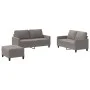 Sofa set with cushions 3 pieces taupe gray fabric by , Sofas - Ref: Foro24-3201459, Price: 433,57 €, Discount: %
