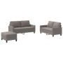 Sofagarnitur mit Kissen, 3-teilig, taupegrauer Stoff von , Sofas - Ref: Foro24-3201459, Preis: 440,23 €, Rabatt: %