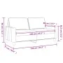 2-Sitzer-Sofa aus hellgrauem Stoff, 120 cm von , Sofas - Ref: Foro24-359155, Preis: 215,82 €, Rabatt: %