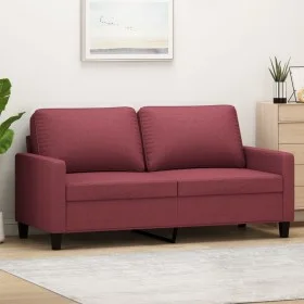 2-Sitzer-Sofa aus rotem Stoff, 140 cm von , Sofas - Ref: Foro24-359169, Preis: 217,07 €, Rabatt: %