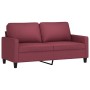 2-Sitzer-Sofa aus rotem Stoff, 140 cm von , Sofas - Ref: Foro24-359169, Preis: 220,64 €, Rabatt: %