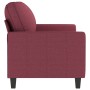 2-Sitzer-Sofa aus rotem Stoff, 140 cm von , Sofas - Ref: Foro24-359169, Preis: 220,64 €, Rabatt: %