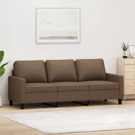 3-seater brown fabric sofa 180 cm by , Sofas - Ref: Foro24-359174, Price: 291,01 €, Discount: %