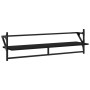 Wandregale mit Stangen 2 Einheiten schwarz 100x25x30 cm von , Regale und Regale - Ref: Foro24-836248, Preis: 32,54 €, Rabatt: %