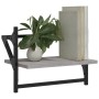 Wall shelves with bars 2 pcs Sonoma gray 40x25x30 cm by , Shelves and shelves - Ref: Foro24-836241, Price: 21,85 €, Discount: %