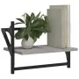 Wall shelves with bars 2 pcs Sonoma gray 40x25x30 cm by , Shelves and shelves - Ref: Foro24-836241, Price: 21,60 €, Discount: %