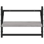 Wall shelves with bars 2 pcs Sonoma gray 40x25x30 cm by , Shelves and shelves - Ref: Foro24-836241, Price: 21,85 €, Discount: %