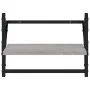 Wall shelves with bars 2 pcs Sonoma gray 40x25x30 cm by , Shelves and shelves - Ref: Foro24-836241, Price: 21,60 €, Discount: %