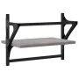 Wall shelves with bars 2 pcs Sonoma gray 40x25x30 cm by , Shelves and shelves - Ref: Foro24-836241, Price: 21,60 €, Discount: %