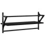 Wandregale mit Stangen 2 Einheiten schwarz 65x25x30 cm von , Regale und Regale - Ref: Foro24-836243, Preis: 30,38 €, Rabatt: %