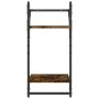 Estantes pared 2 niveles barras 2 uds roble ahumado 30x25x65 cm de , Estantes y estanterías - Ref: Foro24-836255, Precio: 22,...