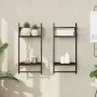 Wandregale, 2 Ebenen, Stangen, 2 Stück, braune Eiche, 30 x 25 x 65 cm von , Regale und Regale - Ref: Foro24-836257, Preis: 21...