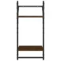 Wall shelves 2 levels bars 2 pcs brown oak 30x25x65 cm by , Shelves and shelves - Ref: Foro24-836257, Price: 21,86 €, Discoun...