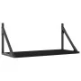 Wall shelves 2 pcs engineered wood black 60x25x25.5 cm by , Shelves and shelves - Ref: Foro24-836333, Price: 33,07 €, Discoun...