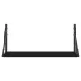 Wall shelves 2 pcs engineered wood black 60x25x25.5 cm by , Shelves and shelves - Ref: Foro24-836333, Price: 33,07 €, Discoun...