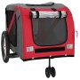 Haustier-Fahrradanhänger, Eisen-Oxford-Stoff, Rot, Grau von , Kinderwagen für Haustiere - Ref: Foro24-93901, Preis: 103,35 €,...