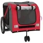 Remolque de bicicleta mascotas hierro tela Oxford rojo gris de , Cochecitos para mascotas - Ref: Foro24-93901, Precio: 101,75...