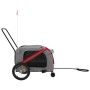 Haustier-Fahrradanhänger, Eisen-Oxford-Stoff, Rot, Grau von , Kinderwagen für Haustiere - Ref: Foro24-93901, Preis: 103,35 €,...
