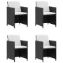 9-piece garden dining set and black synthetic rattan cushions by vidaXL, Garden sets - Ref: Foro24-42522, Price: 576,34 €, Di...