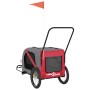 Haustier-Fahrradanhänger, Eisen-Oxford-Stoff, Rot, Grau von , Kinderwagen für Haustiere - Ref: Foro24-93901, Preis: 103,35 €,...
