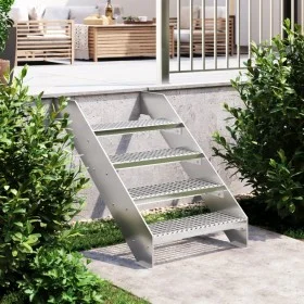 Galvanized steel grating step 60x24x7 cm by , Stair mats - Ref: Foro24-155677, Price: 36,22 €, Discount: %