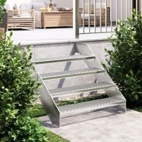 Galvanized steel grating step 90x24x7 cm by , Stair mats - Ref: Foro24-155680, Price: 50,89 €, Discount: %