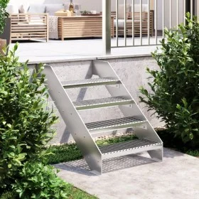 Gitterroststufe aus verzinktem Stahl 60x24x7 cm von , Treppenmatten - Ref: Foro24-155682, Preis: 43,73 €, Rabatt: %