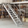 Galvanized steel grating step 60x24x7 cm by , Stair mats - Ref: Foro24-155682, Price: 47,13 €, Discount: %
