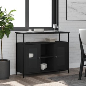Schwarzes Sideboard aus Holzwerkstoff, 100 x 35 x 80 cm von , Sideboards - Ref: Foro24-835504, Preis: 103,53 €, Rabatt: %