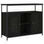 Aparador de madera de ingeniería negro 100x35x80 cm de , Aparadores - Ref: Foro24-835504, Precio: 103,53 €, Descuento: %