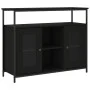 Black engineered wood sideboard 100x35x80 cm by , Sideboards - Ref: Foro24-835504, Price: 101,56 €, Discount: %