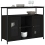 Aparador de madera de ingeniería negro 100x35x80 cm de , Aparadores - Ref: Foro24-835504, Precio: 103,53 €, Descuento: %
