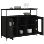 Aparador de madera de ingeniería negro 100x35x80 cm de , Aparadores - Ref: Foro24-835504, Precio: 103,53 €, Descuento: %