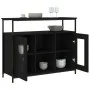 Black engineered wood sideboard 100x35x80 cm by , Sideboards - Ref: Foro24-835504, Price: 101,56 €, Discount: %