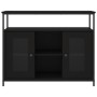 Aparador de madera de ingeniería negro 100x35x80 cm de , Aparadores - Ref: Foro24-835504, Precio: 103,53 €, Descuento: %