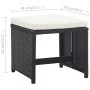 9-piece garden dining set and black synthetic rattan cushions by vidaXL, Garden sets - Ref: Foro24-42522, Price: 576,34 €, Di...