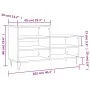 Schuhschrank aus Sperrholz weiß 102x36x60 cm von , Schuhregale und Schuhorganisatoren - Ref: Foro24-831388, Preis: 47,23 €, R...
