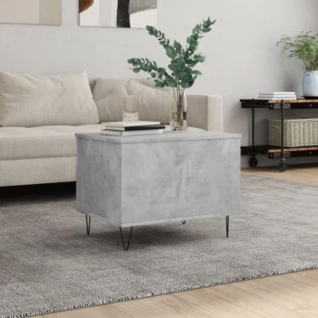 Mesa de centro madera contrachapada gris hormigón 60x44,5x45 cm de , Mesas de centro - Ref: Foro24-830952, Precio: 54,20 €, D...