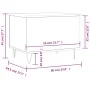 Mesa de centro madera contrachapada gris hormigón 60x44,5x45 cm de , Mesas de centro - Ref: Foro24-830952, Precio: 54,20 €, D...