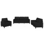 3-piece sofa set with black fabric cushions by , Sofas - Ref: Foro24-3201432, Price: 686,52 €, Discount: %