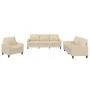 3-piece sofa set with cream fabric cushions by , Sofas - Ref: Foro24-3201430, Price: 630,71 €, Discount: %