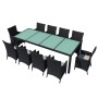 11-piece garden dining set and black synthetic rattan cushions by vidaXL, Garden sets - Ref: Foro24-42570, Price: 890,41 €, D...