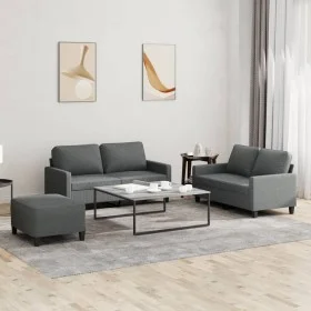 Set Sofas mit Kissen 3 Stück dunkelgrauer Stoff von , Sofas - Ref: Foro24-3201453, Preis: 495,51 €, Rabatt: %
